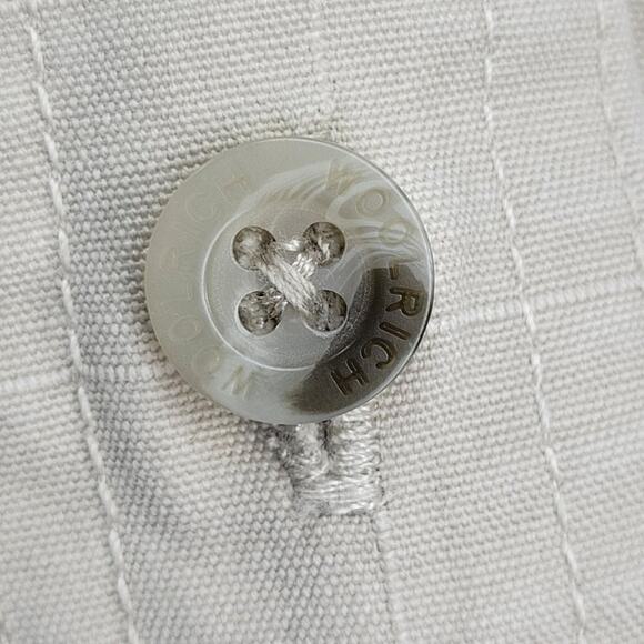 Woolrich Mens 2XL Long Sleeve Button Up British Tan #6040 Cotton Shirt Outdoors - Picture 10 of 12